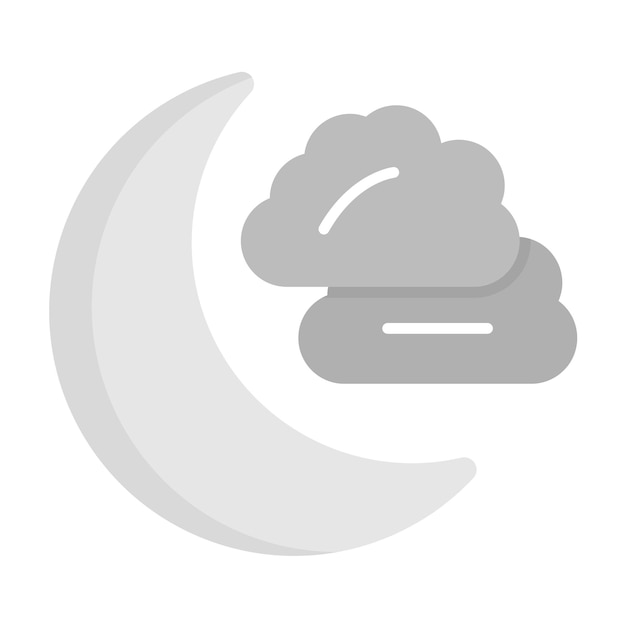 La imagen vectorial del icono de la Luna Nueva se puede usar para el clima