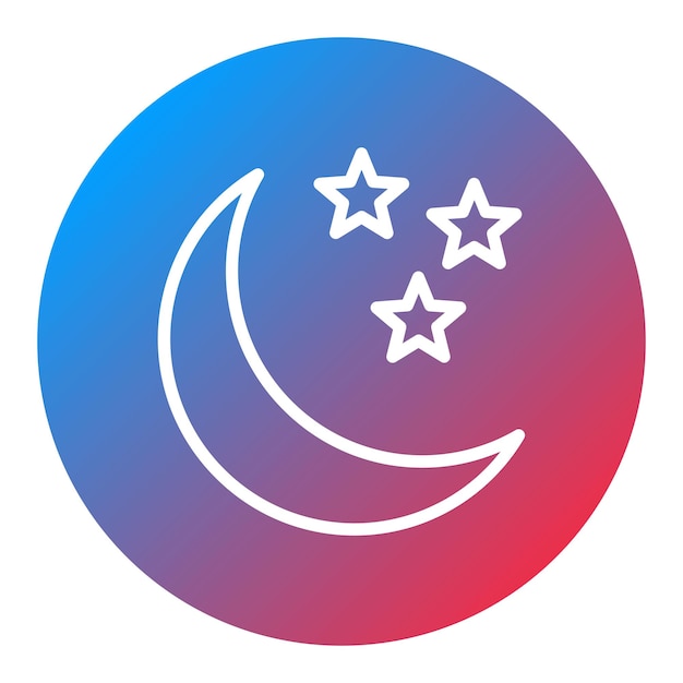 La imagen vectorial del icono de la luna se puede usar para Fairytale