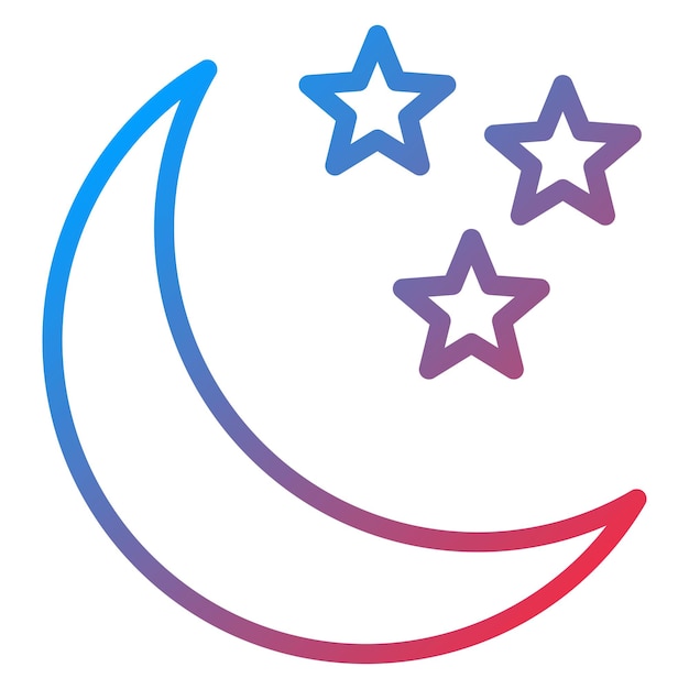 La imagen vectorial del icono de la luna se puede usar para Fairytale