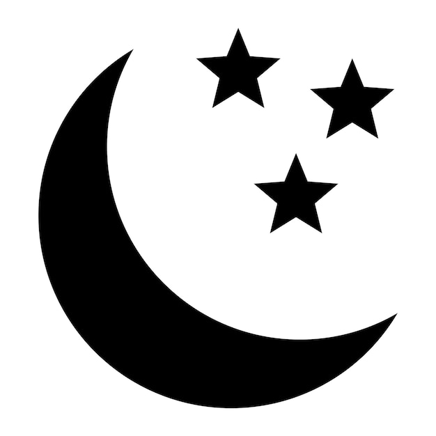 La imagen vectorial del icono de la luna se puede usar para Fairytale