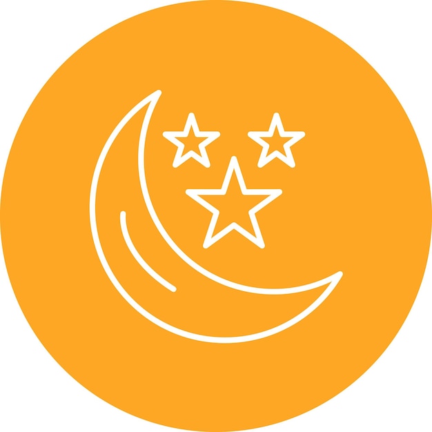 La imagen vectorial del icono de la luna se puede usar para viajes