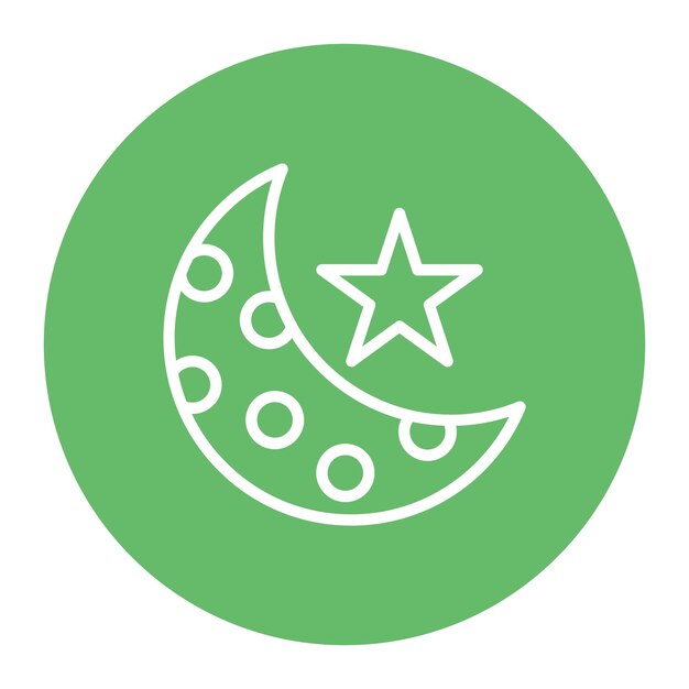 La imagen vectorial del icono de la Luna se puede utilizar para el avión