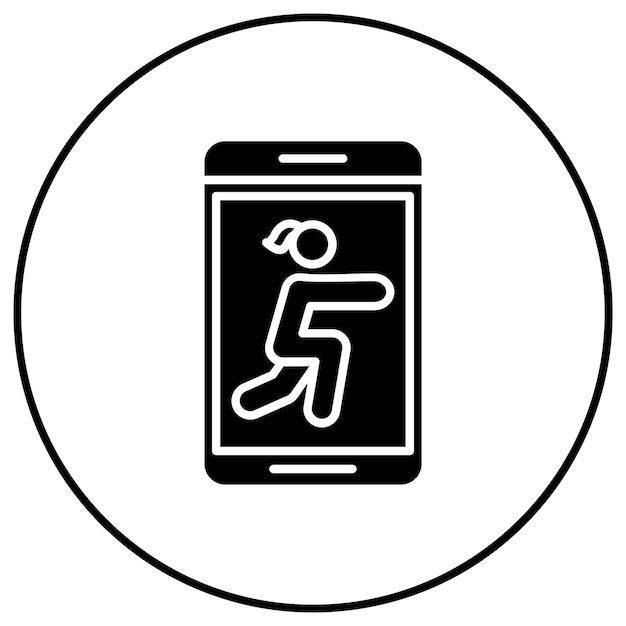 Imagen vectorial del icono de Lunges Se puede usar para la aplicación de entrenamiento