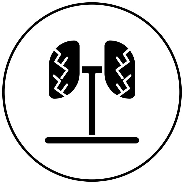 La imagen vectorial del icono de Lungs Of The World se puede usar para In The Wild