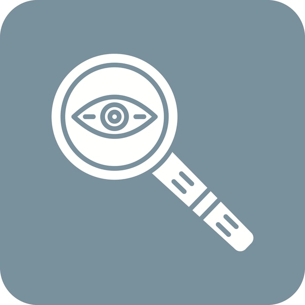 Imagen vectorial del icono de la lupa del ojo Se puede utilizar para el marketing en línea
