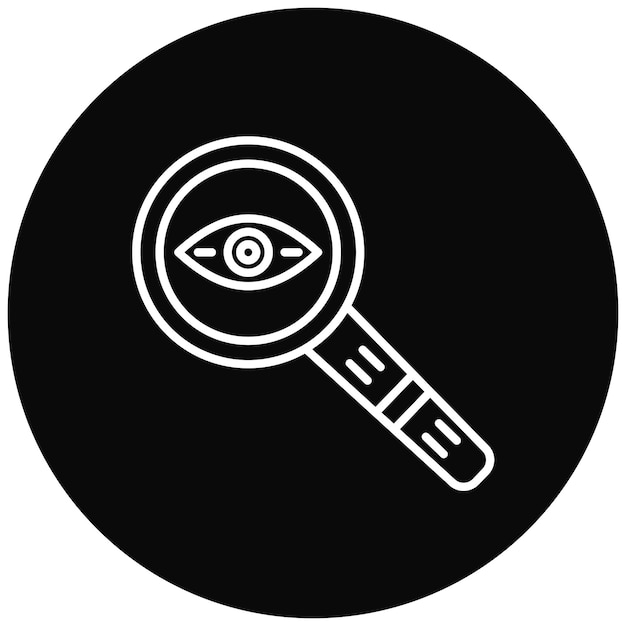 Imagen vectorial del icono de la lupa del ojo Se puede utilizar para el marketing en línea