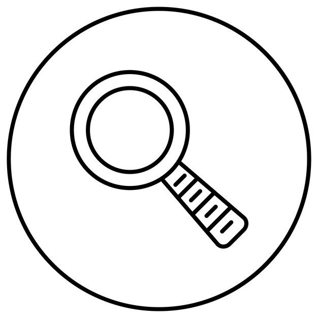 Imagen vectorial del icono de la lupa Se puede utilizar para la educación en línea