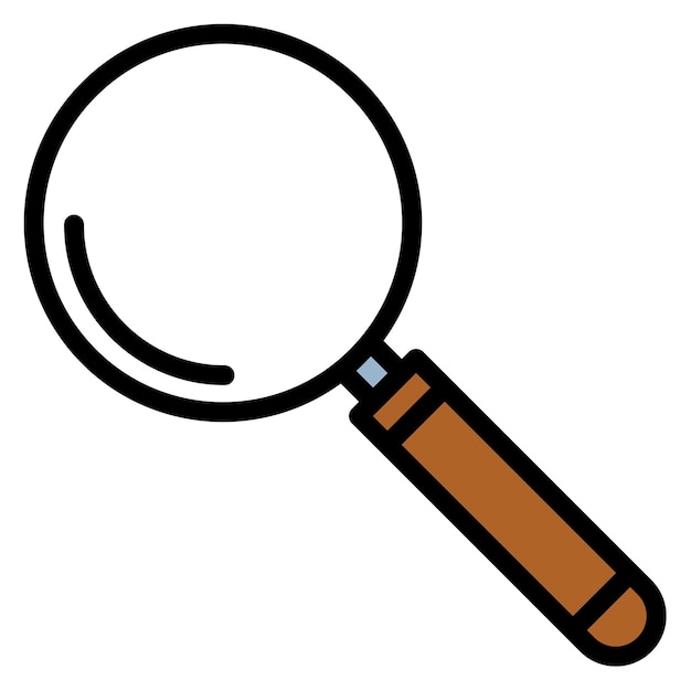 La imagen vectorial del icono de la lupa se puede utilizar para la investigación de delitos