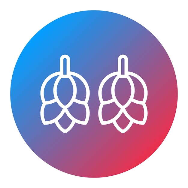 Imagen vectorial del icono del lúpulo Se puede usar para el Oktoberfest