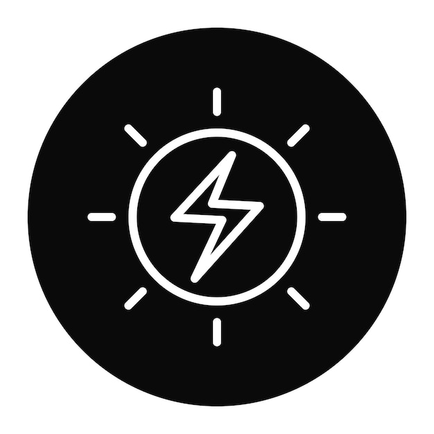 Imagen vectorial del icono de luz ambiental Se puede utilizar para la iluminación
