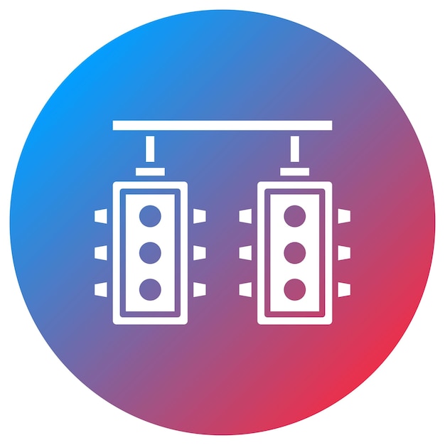 Imagen vectorial de icono de luz de tráfico Se puede utilizar para el envío