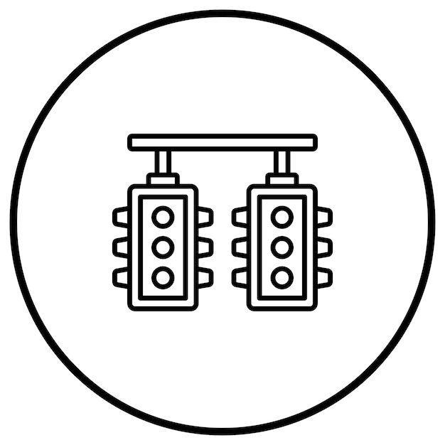 Imagen vectorial de icono de luz de tráfico Se puede utilizar para el envío