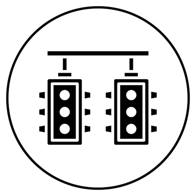 Imagen vectorial de icono de luz de tráfico Se puede utilizar para el envío