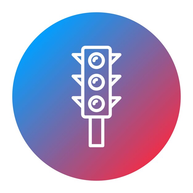 Imagen vectorial del icono de la luz de tráfico Se puede utilizar para la escuela de conducción