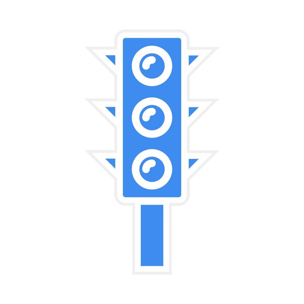 Imagen vectorial del icono de la luz de tráfico Se puede utilizar para la escuela de conducción