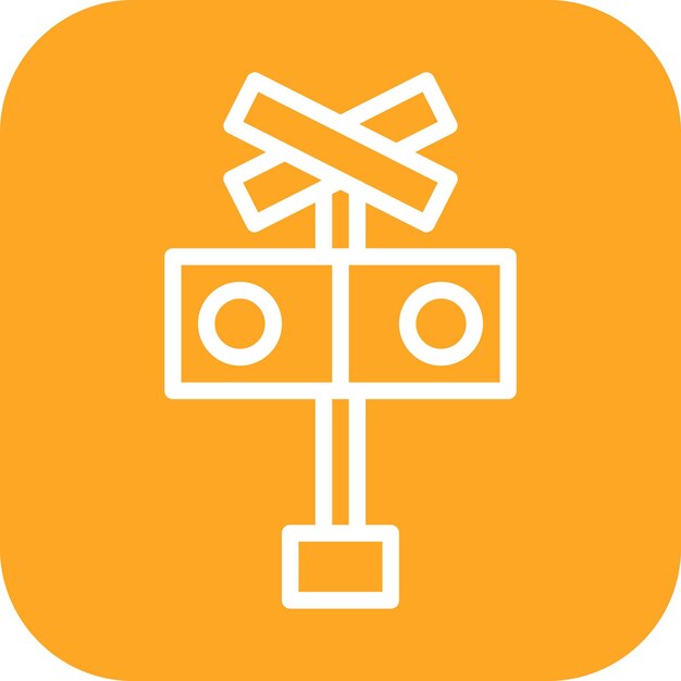 Imagen vectorial del icono de la luz de tráfico Se puede utilizar para el ferrocarril