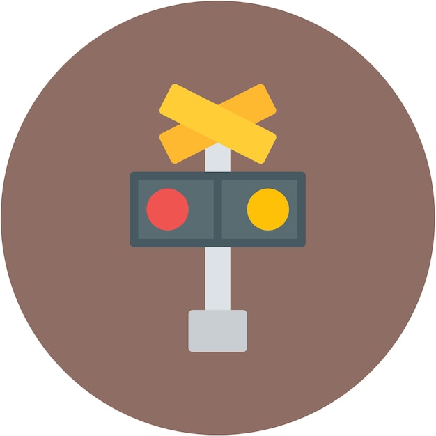 Imagen vectorial del icono de la luz de tráfico Se puede utilizar para el ferrocarril
