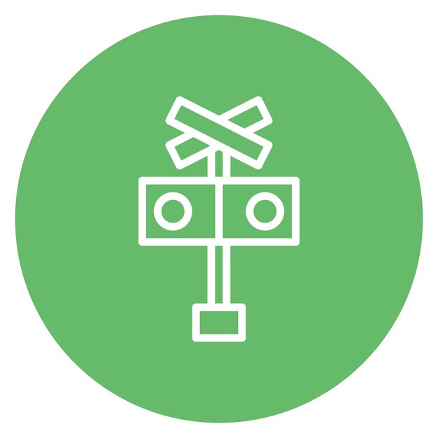 Imagen vectorial del icono de la luz de tráfico Se puede utilizar para el ferrocarril