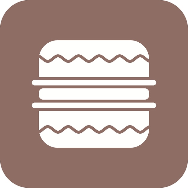 Imagen vectorial de icono de macarrón Se puede usar para dulces y caramelos