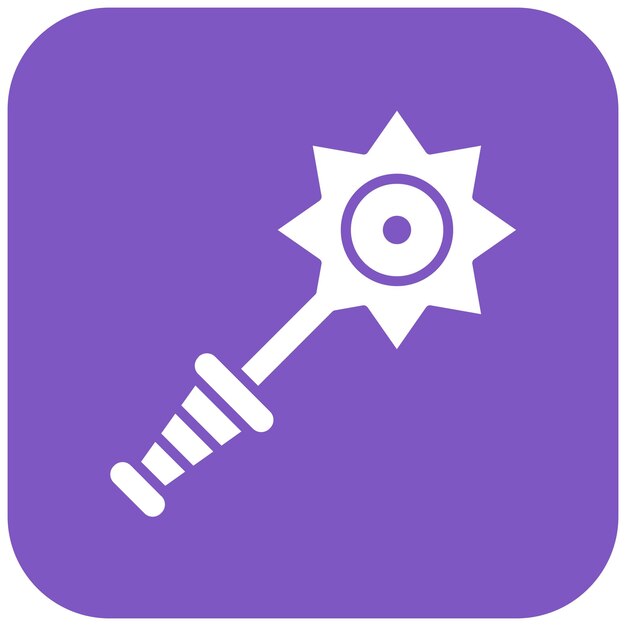 Imagen vectorial del icono de Mace Se puede usar para Vikings