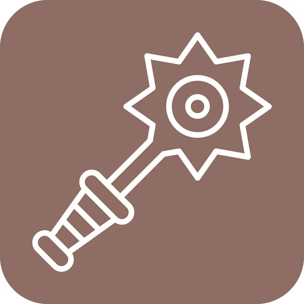 Imagen vectorial del icono de Mace Se puede usar para Vikings