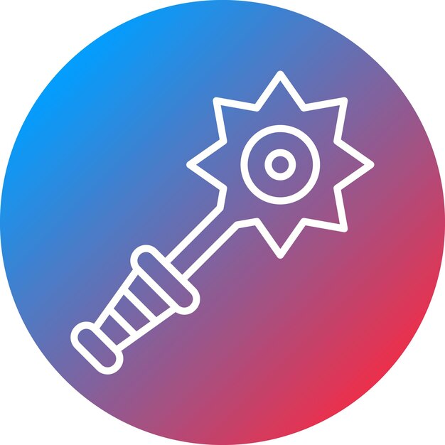 Imagen vectorial del icono de Mace Se puede usar para Vikings