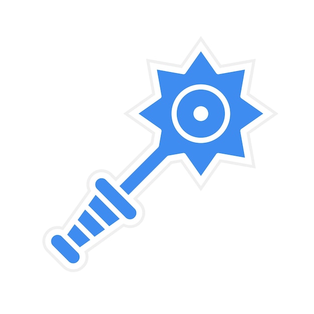 Imagen vectorial del icono de Mace Se puede usar para Vikings