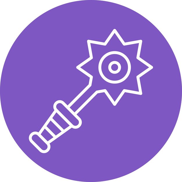 Imagen vectorial del icono de Mace Se puede usar para Vikings