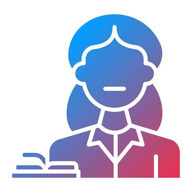 Imagen vectorial del icono del maestro Se puede usar para mujeres