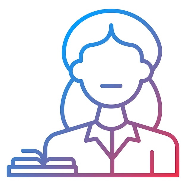 Imagen vectorial del icono del maestro Se puede usar para mujeres