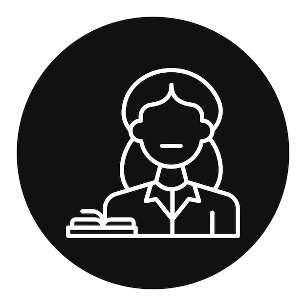 Imagen vectorial del icono del maestro Se puede usar para mujeres