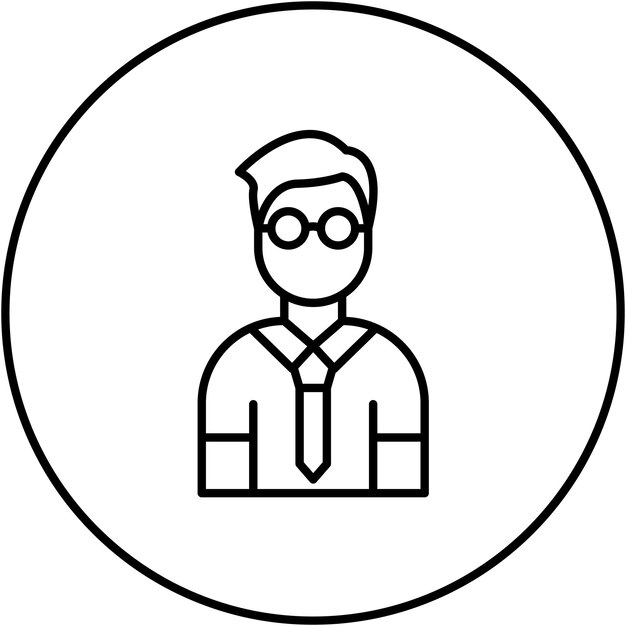 Imagen vectorial del icono del maestro Se puede utilizar para el aprendizaje