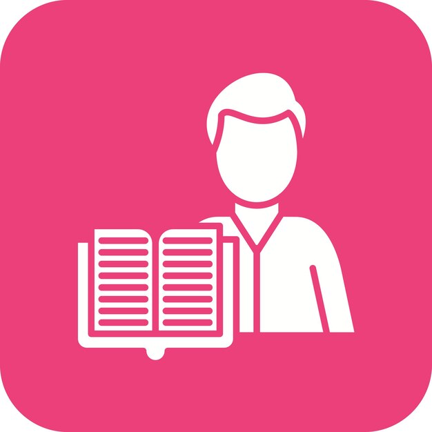 Imagen vectorial del icono del maestro Se puede utilizar para la Universidad