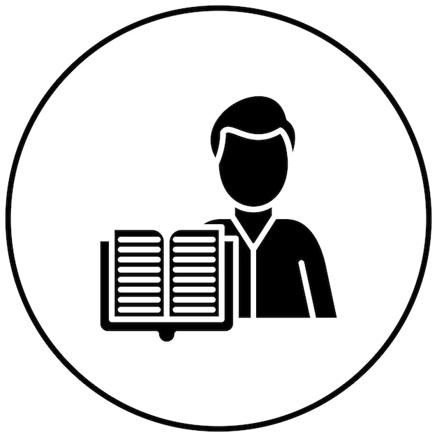 Imagen vectorial del icono del maestro Se puede utilizar para la Universidad