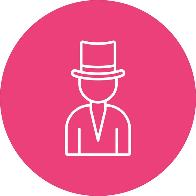 Imagen vectorial de icono de mago Se puede usar para Circo