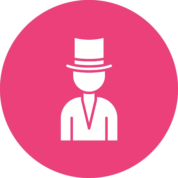 Imagen vectorial de icono de mago Se puede usar para Circo