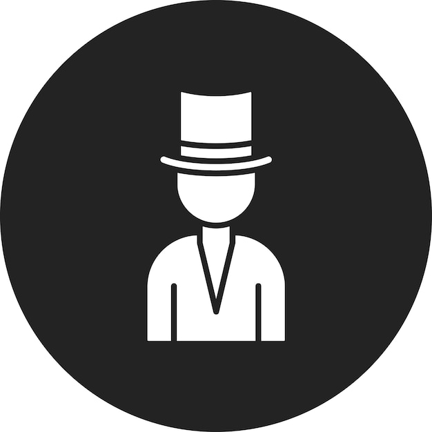 Imagen vectorial de icono de mago Se puede usar para Circo