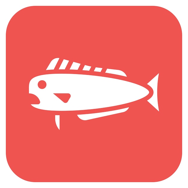 Imagen vectorial del icono mahi mahi Se puede usar para pescado y mariscos