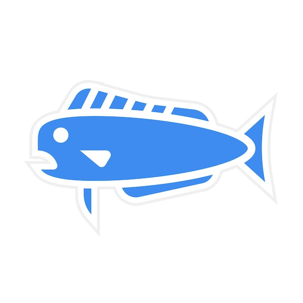 Imagen vectorial del icono mahi mahi Se puede usar para pescado y mariscos