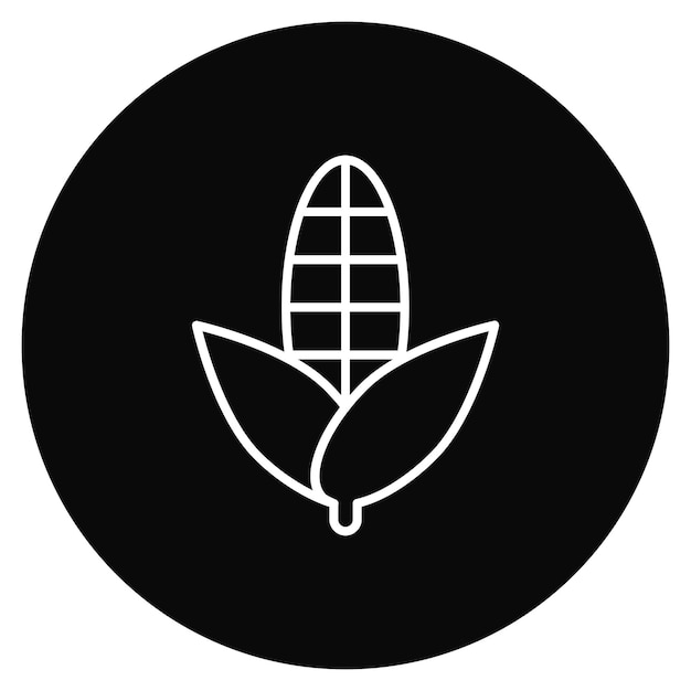 La imagen vectorial del icono del maíz se puede utilizar para la agricultura