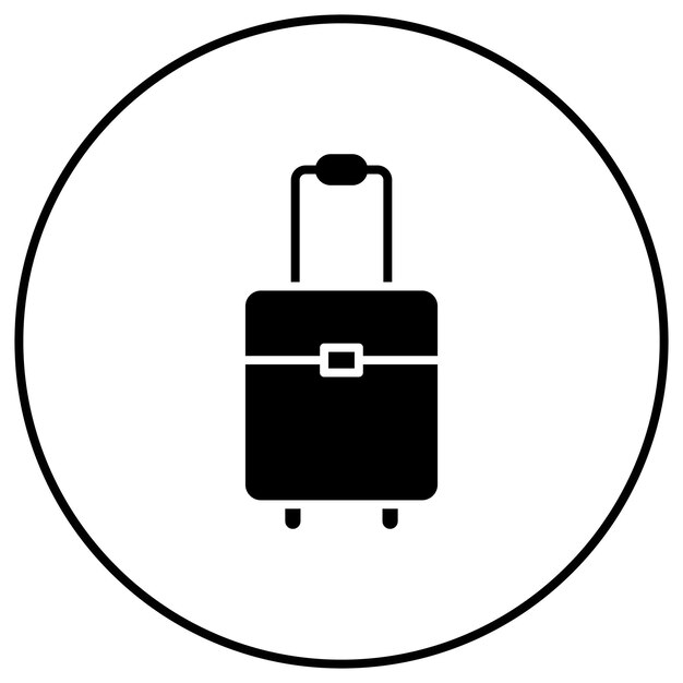 Imagen vectorial del icono de la maleta Se puede utilizar para la inmigración