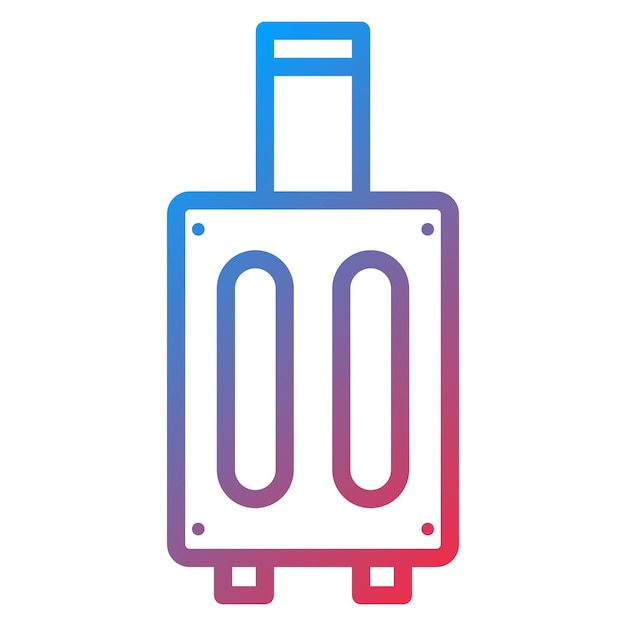 Imagen vectorial del icono de la maleta de viaje Se puede utilizar para la jubilación