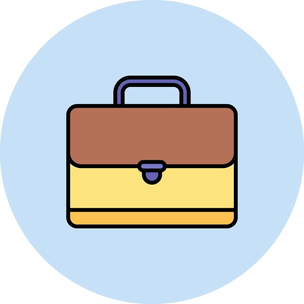 Imagen vectorial del icono del maletín Se puede utilizar para artículos de oficina