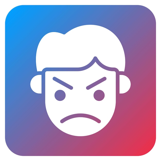 Imagen vectorial de icono malhumorado Se puede usar para emociones humanas