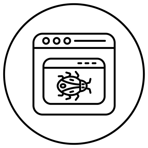 Imagen vectorial del icono de malware de la aplicación Se puede utilizar para la seguridad