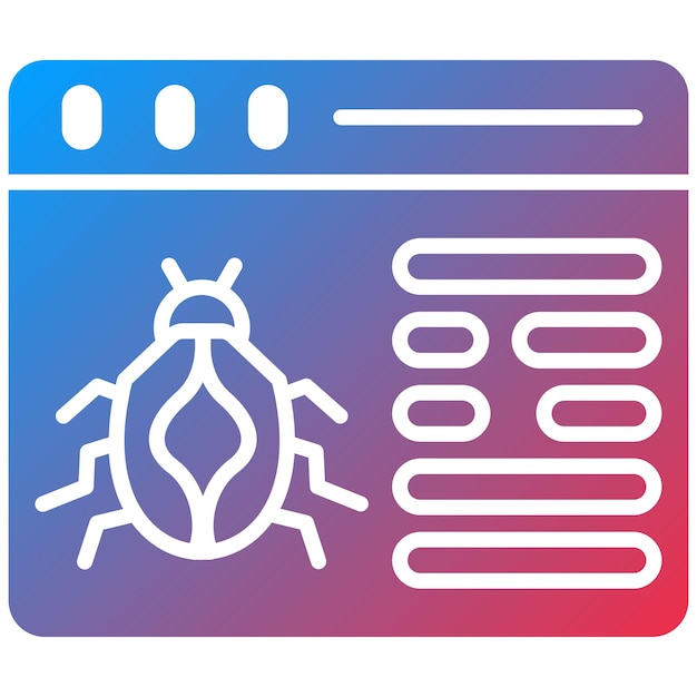 Imagen vectorial de icono de malware web Se puede usar para alojamiento web