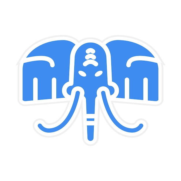 Imagen vectorial del icono del mamut Se puede usar para el museo