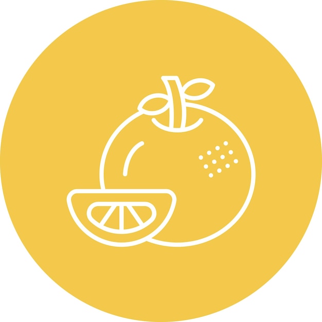 Imagen vectorial de icono de mandarina Se puede usar para estacional