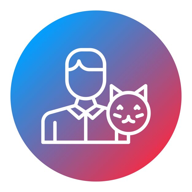 Imagen vectorial del icono del manejador de animales macho Puede utilizarse para los servicios públicos
