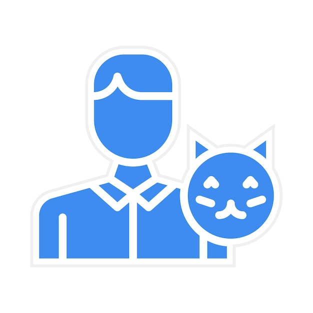 Imagen vectorial del icono del manejador de animales macho Puede utilizarse para los servicios públicos